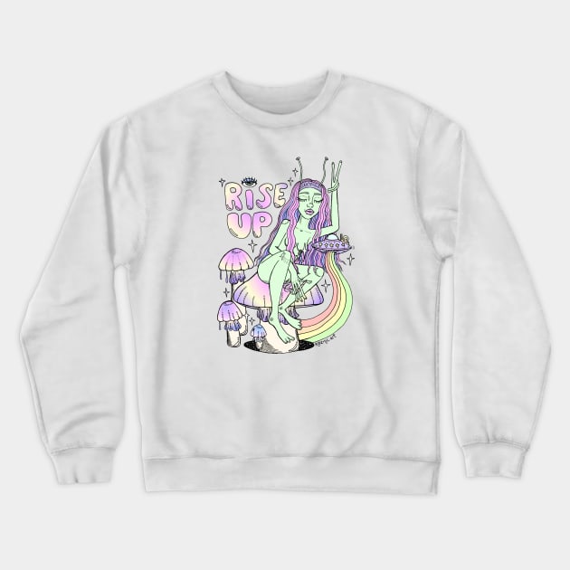 Rise Up Crewneck Sweatshirt by Kozmic Art